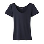 PEACE FIT（ピースフィット）（レディース）SilkyFACT 3分袖（クロ）サイズ M