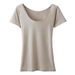PEACE FIT（ピースフィット）（レディース）SilkyFACT 3分袖（Aベージュ）サイズ XL
