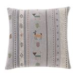 HOME COORDY クッションカバー シェニールジャカード織（グレー）45×45cm