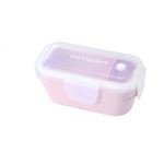 HOME COORDY ふんわり盛れるシンプルランチボックス2段 ピンク 600ml