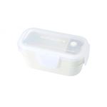 HOME COORDY ふんわり盛れるシンプルランチボックス2段 アイボリー 600ml