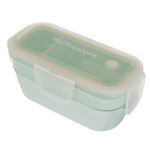 HOME COORDY ふんわり盛れるシンプルランチボックス2段 ブルーグリーン（ブルーグリーン）600ml