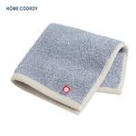 HOME COORDY 今治製タオルハンカチ ミックス調 ブルー 25×25cm