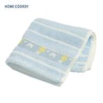HOME COORDY タオルハンカチ ボーダー BL 25×25cm