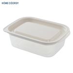 HOME COORDY フタをしたままレンジ保存容器 長方形 400ml 4個入