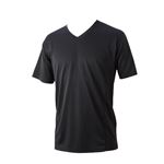 （メンズ）ボディスイッチ DRYメッシュ半袖VネックTシャツ（ブラック）サイズ M