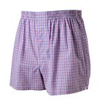 （メンズ）トップバリュ チェックトランクス（ブルー×レッド）サイズ L