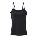 （レディース）ピースフィット SilkyFACT モールドカップ付 キャミソール（クロ）サイズ 2XL