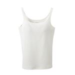 （レディース）ピースフィット SilkyFACT コットン モールドカップ付 タンクトップ（オフ）サイズ XL