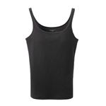 （レディース）ピースフィット SilkyFACT コットン モールドカップ付 タンクトップ（クロ）サイズ XL