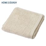 HOME COORDY 肌ざわりが選べるカラータオル フェイスタオル やわらか ベージュ 34×80cm