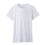 （メンズ）ピースフィット 半袖クルーネックシャツ COOL強力抗菌（シロ）サイズ XL