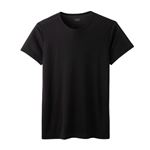 （メンズ）ピースフィット 半袖クルーネックシャツ COOL強力抗菌（クロ）サイズ XL