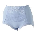 （レディース）トップバリュ ショーツクローゼット 綿混おなかサポート一分丈大寸（アオ）サイズ 4XL
