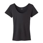 （レディース）ピースフィット COOL 汗取りパッド付 3分袖（クロ）サイズ 2XL