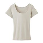 （レディース）ピースフィット COOL 汗取りパッド付 3分袖（Aベージュ）サイズ 2XL