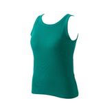 （レディース）オーガニックコットンブレンド モールドカップ付 アメリカンスリーブ（ミドリ）サイズ XL