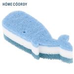 HOME COORDY 握りやすい3層スポンジ ブルー 幅6.5cm×高さ14.5cm×厚さ4cm