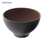 HOME COORDY 会津塗汁椀（布目木彫）二分艶黒茶