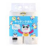 トップバリュベストプライス ナツパンダ キッチンタオル 110カット×4個