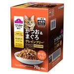 【ペット用】トップバリュ キャットフード パウチ かつお＆まぐろ グレインフリー サ ーモン入り 70g×8個