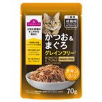 【ペット用】トップバリュ キャットフード パウチ かつお＆まぐろ グレインフリー チキン入り 70g