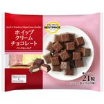 トップバリュベストプライス ホイップクリームチョコレート バニラ＆いちご 21粒入