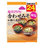 トップバリュ 塩分25％カット 合わせみそ 4種の具材 24食