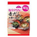 トップバリュ 塩分25％カット 赤だし 4種の具材 12食