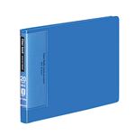 コクヨ クリヤーブックウェーブカット固定式B6横 20枚（青）
