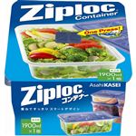 旭化成ホームプロダクツ ジップロック コンテナー 長方形 1900ml 1個