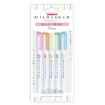 ゼブラ マイルドライナー ほんのり蛍光色5色セット WKT7-5C-N