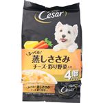 【ペット用】マース ジャパン リミテッド シーザー パウチ 成犬用 ふっくら蒸しささみ チーズ・彩り野菜入り 280g（70g×4袋）