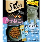 【ペット用】マース ジャパン リミテッド シーバ デュオ 12ヶ月までの子ねこ用 クリーミーミルク味 200g（20g×10袋）