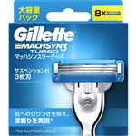P＆G ジレット マッハシンスリー ターボ 前倒式首振3枚刃 替刃 8コ入