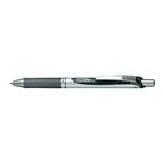 ぺんてる ゲルインキボールペン ノック式エナージェル 0.7mm（シルバー軸 黒）