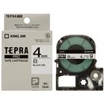 キングジム テプラ PROテープカートリッジ 白ラベル テープ幅 4mm SS4K‐H