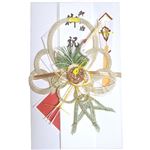 スズキ紙工 祝儀袋 自然色 大金 鶴 赤（白）