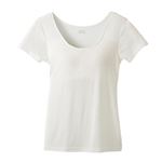 （レディース）ピースフィット COOL出し入れできるカップ付 3分袖（オフ）サイズ XL