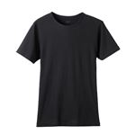 （メンズ）ピースフィット COOL 半袖クルーネックシャツ コットン（クロ）サイズ 2XL