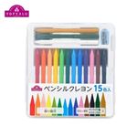 トップバリュ ペンシルクレヨン 15色入