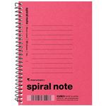 マルマン スパイラルノート6mm横罫（桃）A6・50枚