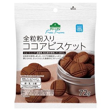 おうちでイオン イオンネットスーパー トップバリュ グリーンアイ 全粒粉ココアビスケット 72g おうちでイオン イオンネットスーパー トップバリュ グリーンアイ 全粒粉ココアビスケット 72g