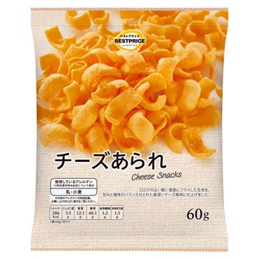 おうちでイオン イオンネットスーパー トップバリュ ベストプライス チーズあられ 60g