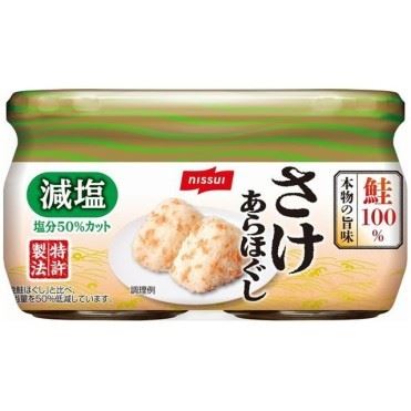 ニッスイ 瓶詰め 詰め合わせ 焼さけ さけあらほぐし とりそぼろ 減塩 40個 ニッスイ 減塩さけあらほぐしパック 45gx2 | マックスバリュ東海の