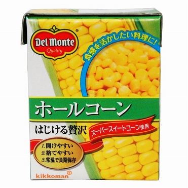おうちでイオン イオンネットスーパー キッコーマン デルモンテホールコーンはじける贅沢紙パック 380g おうちでイオン イオンネットスーパー キッコーマン デルモンテホールコーンはじける贅沢紙パック 380g