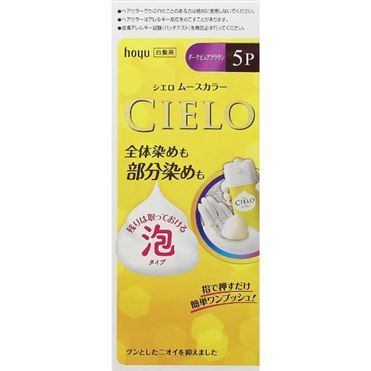 おうちでイオン イオンネットスーパー ホーユー シエロ ムースカラー 5p ダークピュアブラウン 白髪染め 泡タイプ 1箱 1組