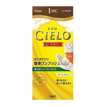 おうちでイオン イオンネットスーパー ホーユー シエロ ムースカラー 1 ハニーキャラメル 白髪染め 泡タイプ 50g 50g