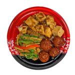 【彩華楼】青椒肉絲、マーボー豆腐、ミートボール甘酢丼