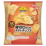 トップバリュ 厚切りカットポテトチップスピザ味 65g